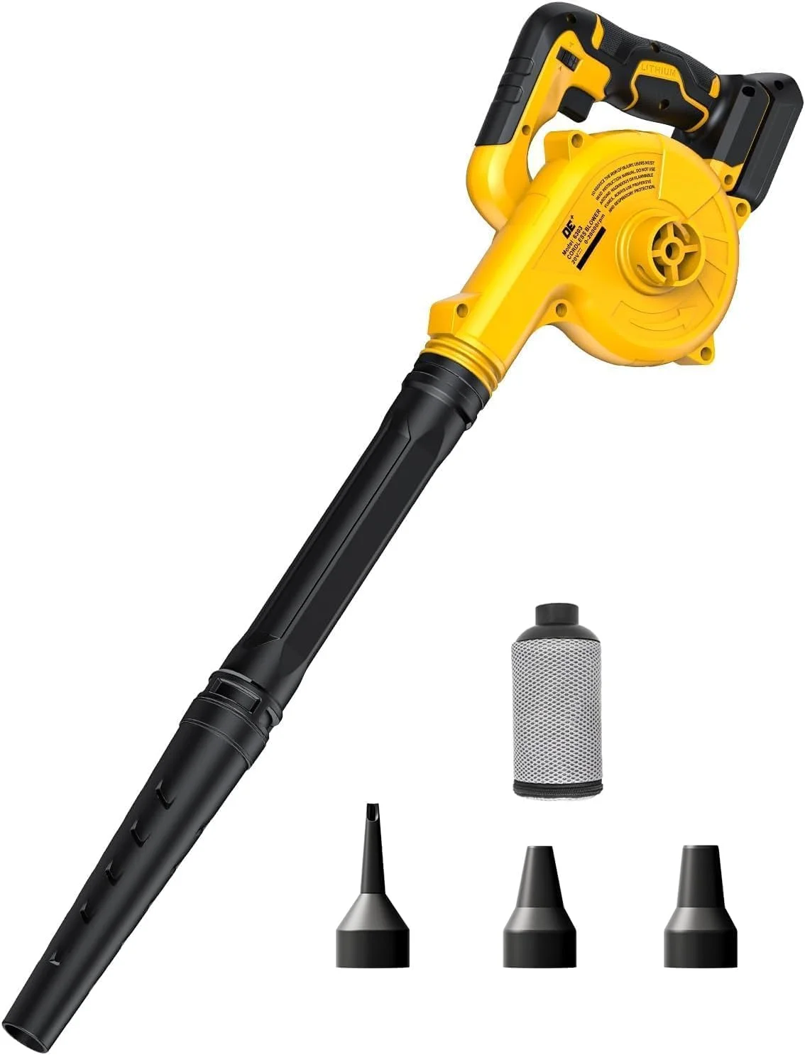 دمنده برگ بی سیم Deforce برای باتری Dewalt 20v Max، دمنده/جاروبرقی/باد کننده/تخلیه کننده 4 در 1، دمنده برگ برقی کوچک، 3 سرعت دمنده برگ بی سیم Deforce برای باتری Dewalt 20v Max، دمنده/جاروبرقی/باد کننده/تخلیه کننده 4 در 1، دمنده برگ برقی کوچک، 3 سرعت
