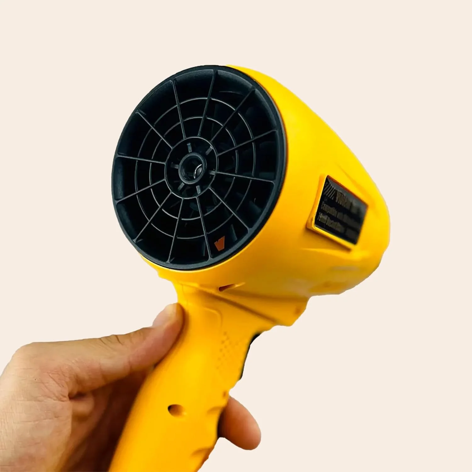 دمنده هوای فشرده DIGI CORE، دمنده گرد و غبار، دمنده خشک جت، دمنده هوا 110000 دور در دقیقه، فن توربو قابل حمل، جاروبرقی، فن خشن F017، باتری ابزار 18 ولت، پره های کانالی 70 میلی متری، شارژ سریع Type-C (زرد)