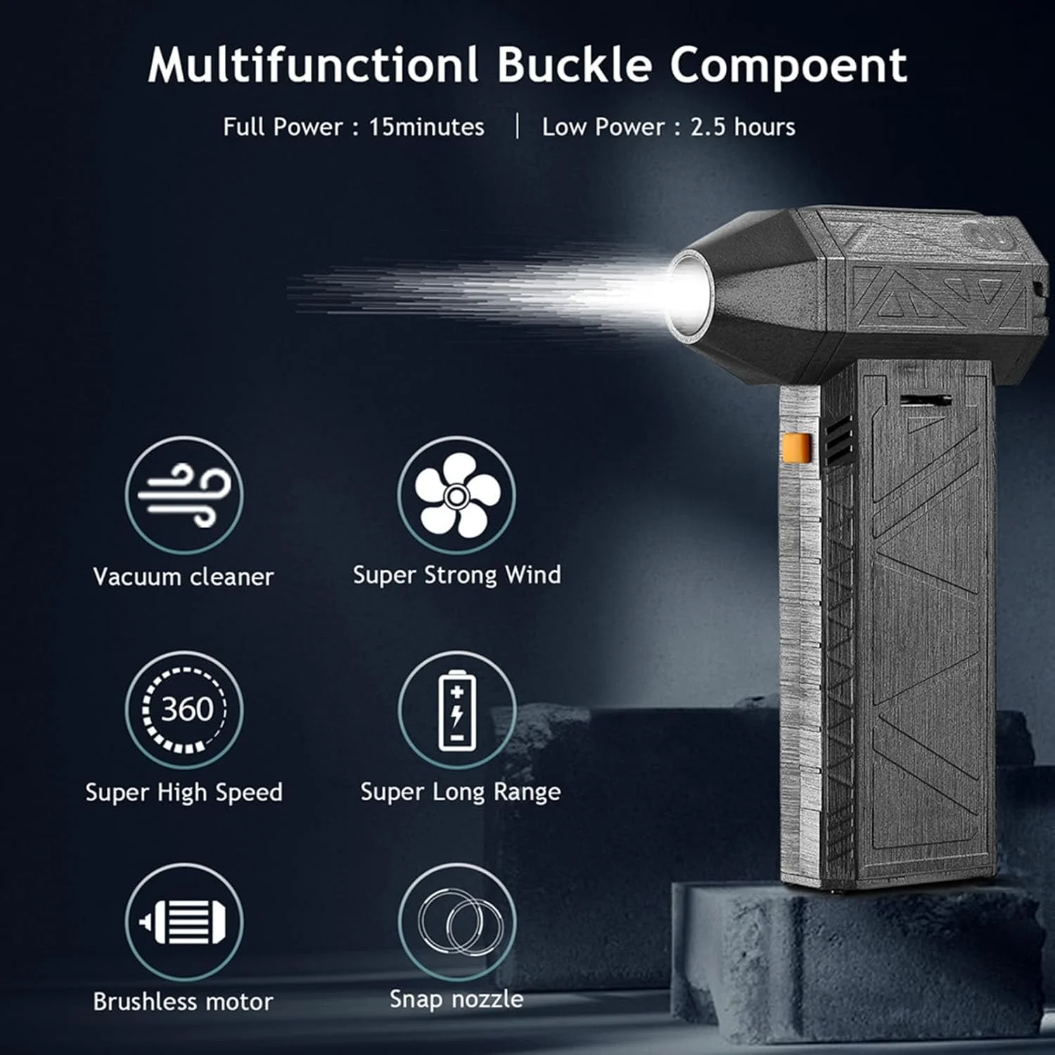 دمنده هوای برقی BROLEO، فن جت فوق العاده با موتور براشلس 130000 دور در دقیقه، دمنده خشک جت، دمنده کوچک توربو، دمنده قابل حمل، دمنده جت برای تمیز کردن، کمپینگ، فضای باز