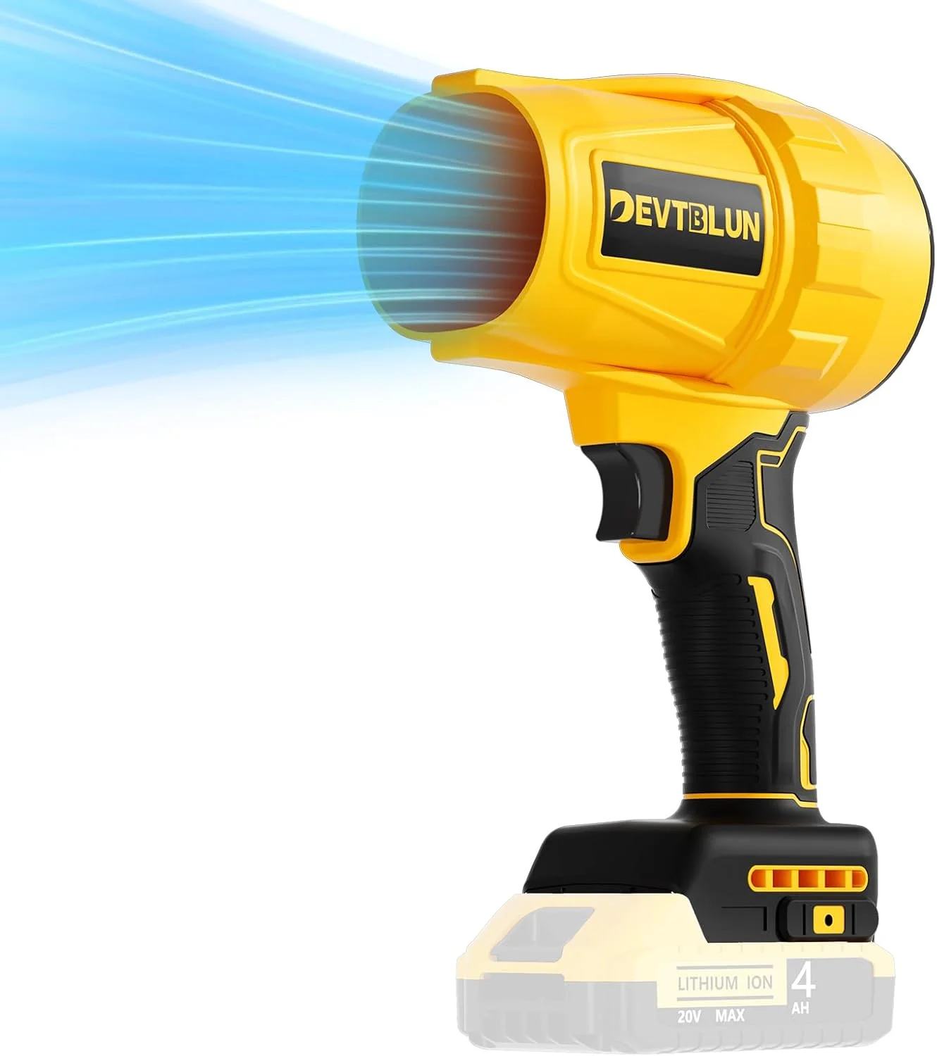 دمنده برگ برقی شارژی سازگار با باتری 20 ولت Dewalt، دمنده هوای جت فن دستی 30000 دور در دقیقه برای برف روبی و گرد و غبار
