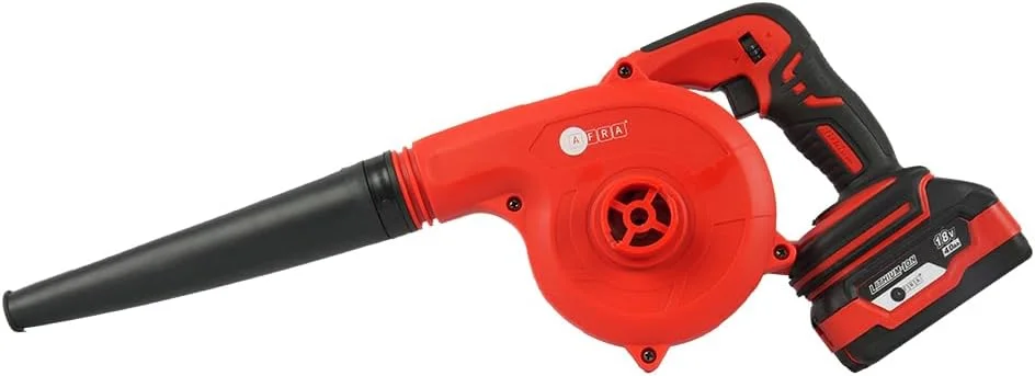 دمنده شارژی قابل حمل آفرا 18 ولت، باتری 4.0 آمپر ساعت، 11000-19000 دور در دقیقه، نرخ دمیدن 2.6 متر مکعب در دقیقه، موتور براشلس، دسته چرمی نرم، عملکرد دوگانه، مدل AFT-18PB-CDRD، 1 سال گارانتی دمنده شارژی قابل حمل آفرا 18 ولت، باتری 4.0 آمپر ساعت، 11000-19000 دور در دقیقه، نرخ دمیدن 2.6 متر مکعب در دقیقه، موتور براشلس، دسته چرمی نرم، عملکرد دوگانه، مدل AFT-18PB-CDRD، 1 سال گارانتی