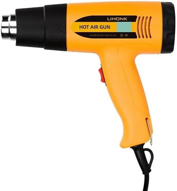 تفنگ حرارتی برقی 1500 وات – دمنده هوای گرم با تنظیمات دمای دوگانه، ابزار گرمایش سریع برای رنگ زدایی، حذف چسب، بسته بندی کوچک و تعمیرات DIY – طراحی جمع و جور و بادوام تفنگ حرارتی برقی 1500 وات – دمنده هوای گرم با تنظیمات دمای دوگانه، ابزار گرمایش سریع برای رنگ زدایی، حذف چسب، بسته بندی کوچک و تعمیرات DIY – طراحی جمع و جور و بادوام