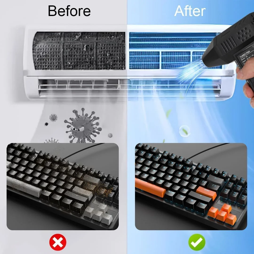 دمنده هوا OYDAS، فن جت گردگیر هوا با سرعت 130000 دور در دقیقه، سرعت قابل تنظیم بیش از 5 دنده، گردگیر هوای مینی دستی برای تمیز کردن، استفاده در کمپینگ در فضای باز، دمنده خشک کن جت قابل حمل (X6-مشکی) دمنده هوا OYDAS، فن جت گردگیر هوا با سرعت 130000 دور در دقیقه، سرعت قابل تنظیم بیش از 5 دنده، گردگیر هوای مینی دستی برای تمیز کردن، استفاده در کمپینگ در فضای باز، دمنده خشک کن جت قابل حمل (X6-مشکی)