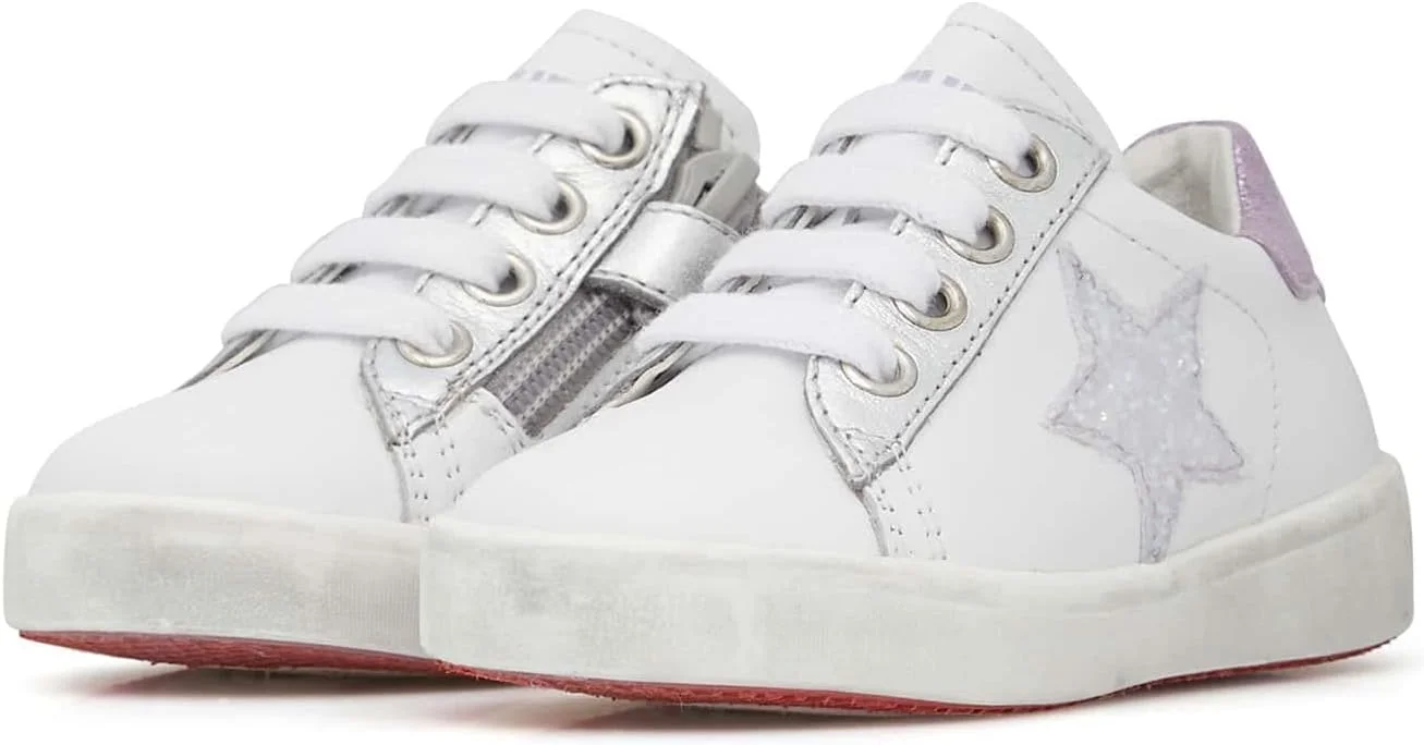 کفش کتانی چرمی زیپ دار دخترانه ناتورینو مدل Annie