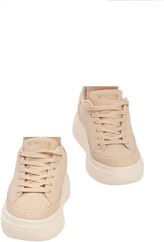 کفش های کتانی униsex مهمانی سوراخ موش لندن هامستر، بند دار، مناسب دختر/پسر | تنفس پذیر، رنگ بدن، سایز 7 انگلستان