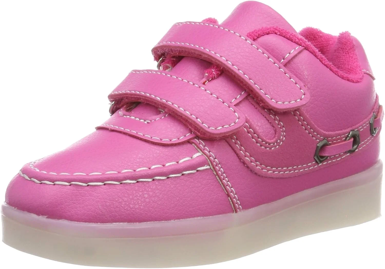 کفش های ال ای دی درخشان اسپرت LJ، کفش های چراغ دار پسرانه دخترانه، شارژ USB، کفش های کتانی ال ای دی چشمک زن 11 حالت رنگی (سایز UK 13/EU 32، صورتی)