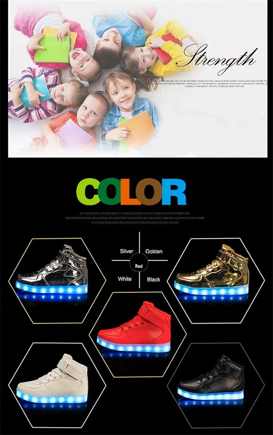 کفش های LED یونیسکس بچه گانه پسرانه دخترانه ساق بلند چراغ دار شارژی USB کفش های کتانی چشمک زن کفش های LED یونیسکس بچه گانه پسرانه دخترانه ساق بلند چراغ دار شارژی USB کفش های کتانی چشمک زن