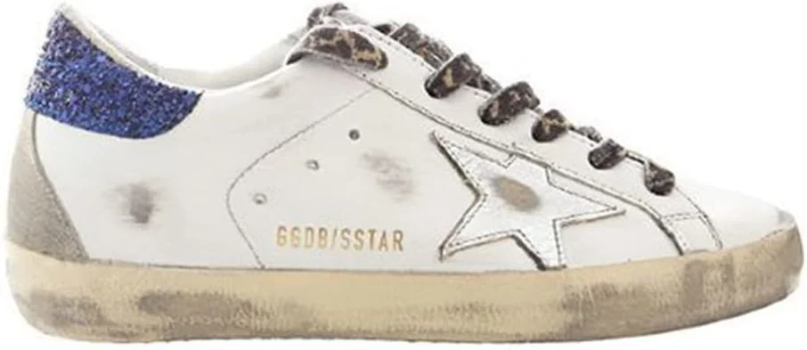 کفش های کتانی دخترانه GG.DB Golden Goose، کفش های ورزشی لاستیکی بند دار یکپارچهسازی با سیستمعامل، کفش های کتانی تخت بادوام و غیر رسمی
