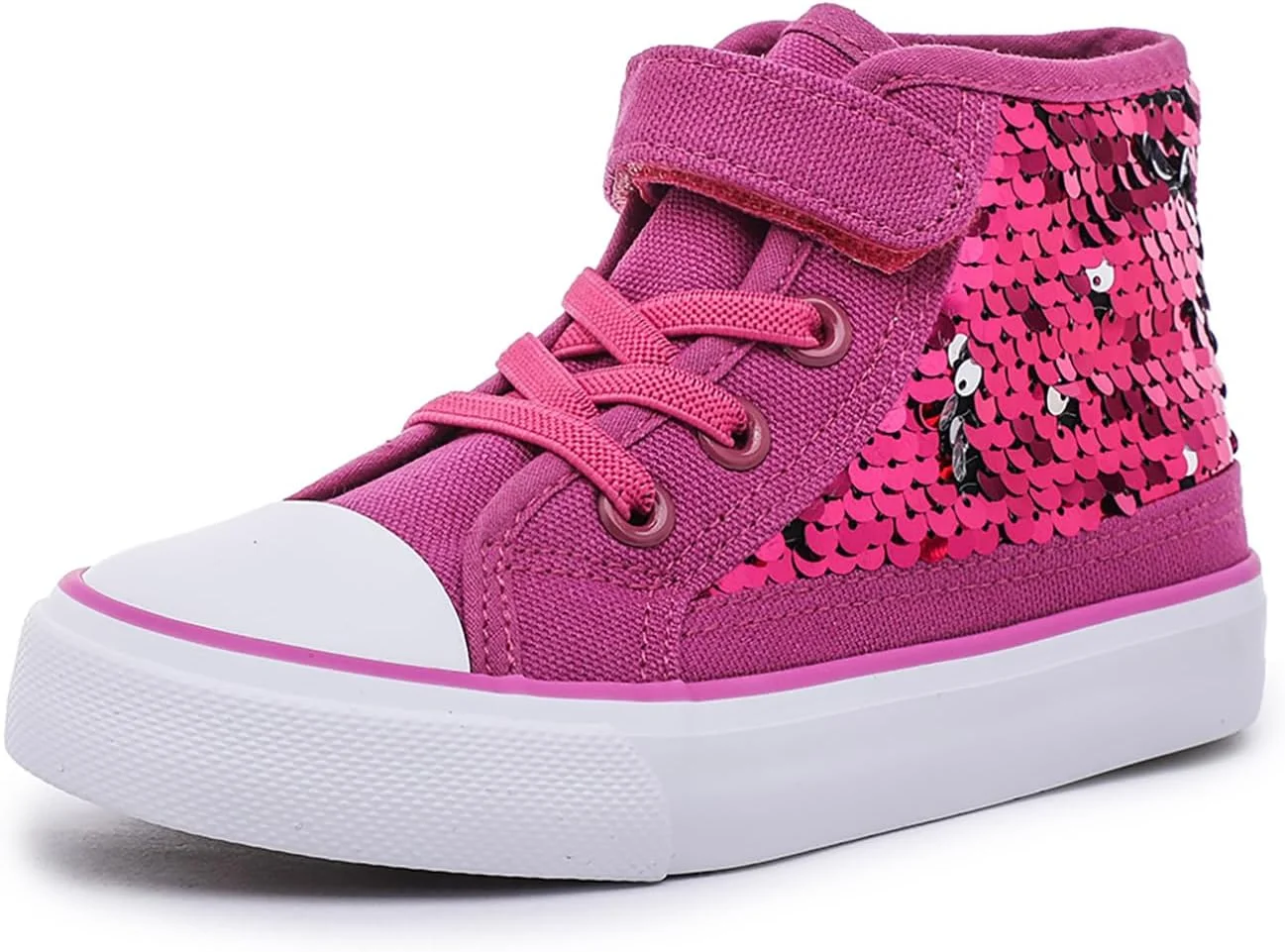 کفش کتانی ساق بلند بچه گانه Komfyea (مناسب کودکان نوپا/بچه های کوچک)، رز قرمز 69، سایز 13.5 کودک کوچک