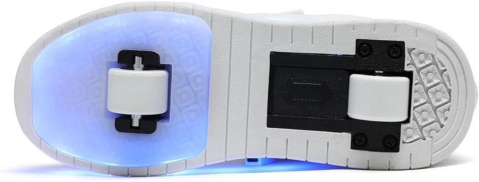 کفش های اسکیت غلتکی بچه گانه ZYANLING، کفش های کتانی برای پسران و دختران، کفش های پارکور فضای باز با 2 چرخ، کفش اسکیت یونیسکس، کفش های اسکیت جمع شونده برای ورزش های پیاده روی در پارک کودکان