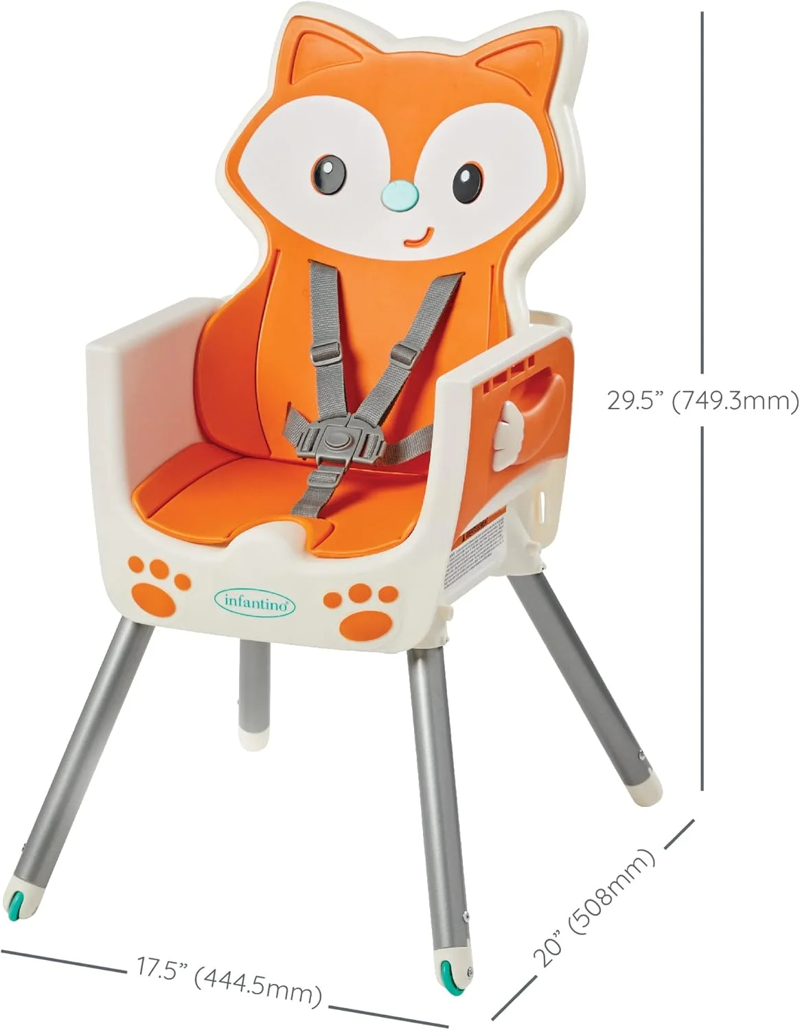 صندلی غذای کودک 4 در 1 Infantino-Grow-With-Me با قابلیت تنظیم ارتفاع/تبدیل شوندگی با کوسن نرم و چرخ های جلویی چرخشی |صرفه جویی در فضا|صندلی تقویت کننده|صندلی کودک نوپا - نارنجی صندلی غذای کودک 4 در 1 Infantino-Grow-With-Me با قابلیت تنظیم ارتفاع/تبدیل شوندگی با کوسن نرم و چرخ های جلویی چرخشی |صرفه جویی در فضا|صندلی تقویت کننده|صندلی کودک نوپا - نارنجی