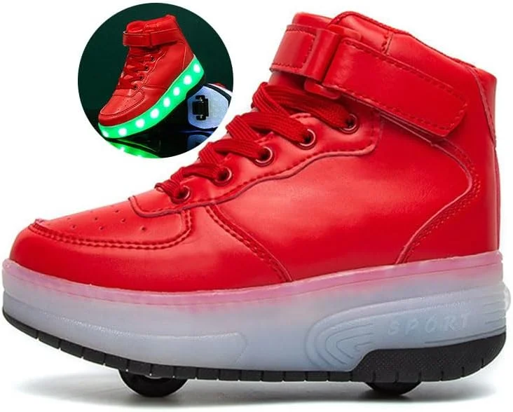 کفش های اسکیت غلتکی بچه گانه ZYANLING، کفش های کتانی برای پسران و دختران، اسکیت های فنی جمع شونده خودکار برای کفش های کتانی برای دختران و پسران، هدیه جدید