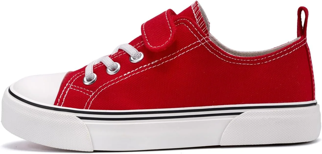 کفش کتانی پسرانه و دخترانه Zoroadke، ساق کوتاه، بند قابل تنظیم، کفش بوم برای کودکان