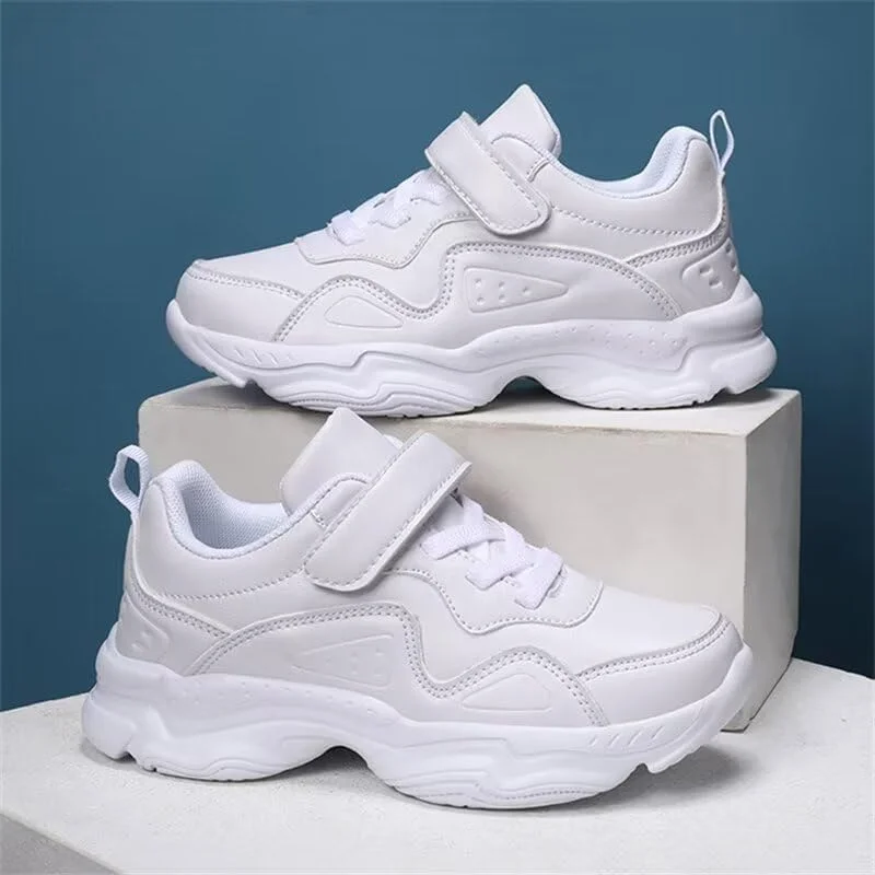 کفش‌های کتانی چرمی PU اسپرت و روزمره Zonkacen مناسب پیاده‌روی، دویدن و مدرسه برای پسران و دختران