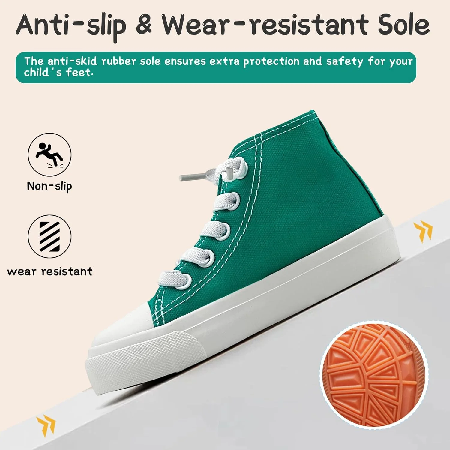 کفش‌های کتانی بچگانه xinlanlin، کفش‌های ساق بلند بوم برای دختران و پسران، بندهای کشی، بدون بند، سبک وزن، تنفس‌پذیر، مناسب پیاده‌روی برای کودکان کوچک و بزرگ