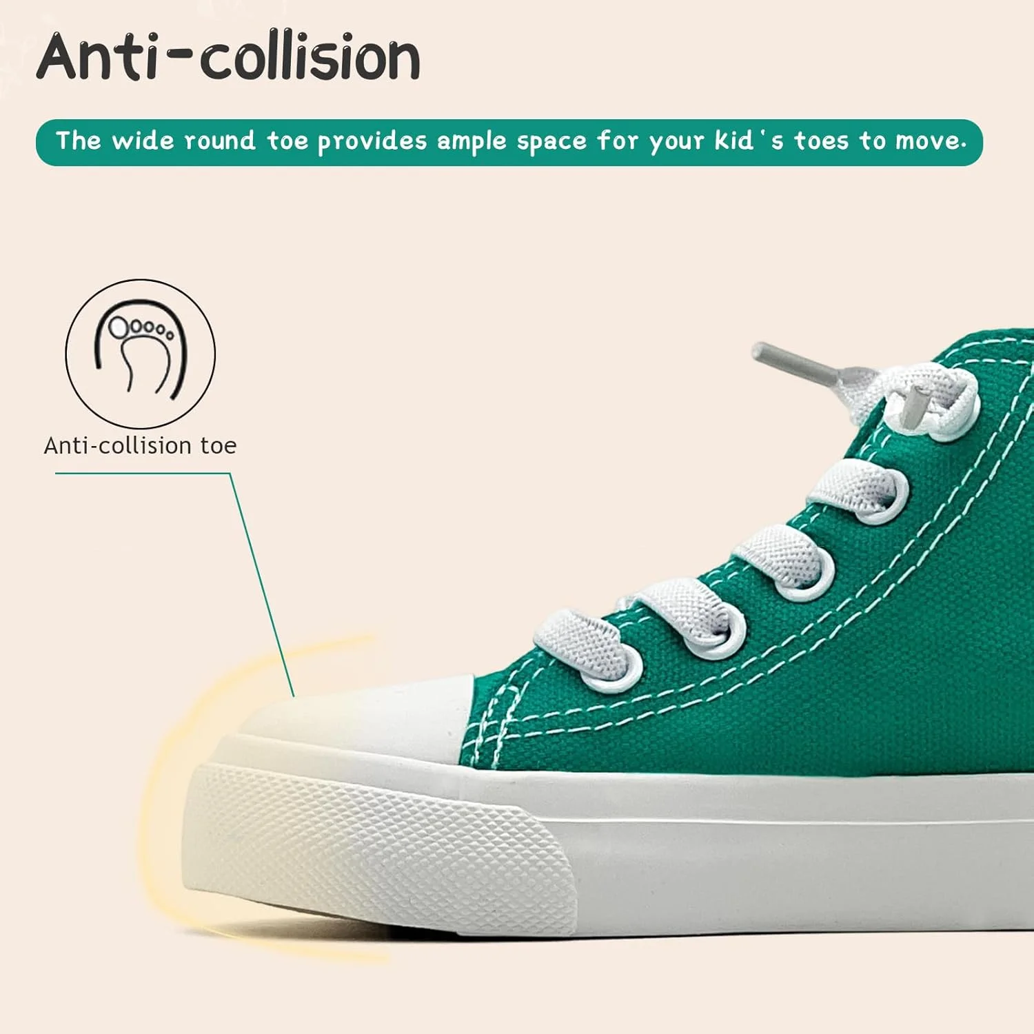 کفش‌های کتانی بچگانه xinlanlin، کفش‌های ساق بلند بوم برای دختران و پسران، بندهای کشی، بدون بند، سبک وزن، تنفس‌پذیر، مناسب پیاده‌روی برای کودکان کوچک و بزرگ