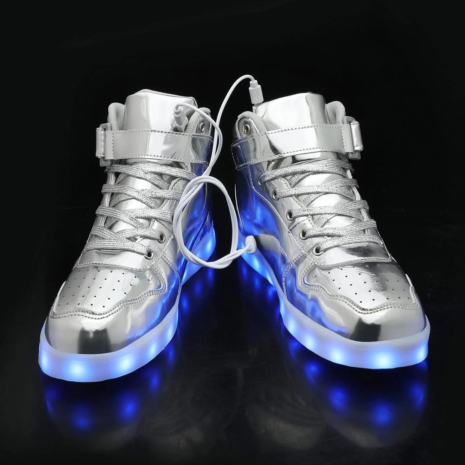 کفش‌های چراغ‌دار LED Wooowyet، کفش‌های کتانی ساق بلند LED برای پسران دختران نوپا هالووین کریسمس