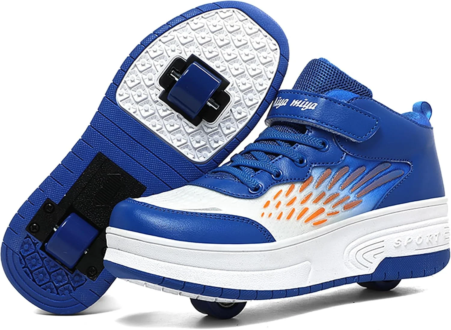 کفش های اسکیت غلتکی Wooowyet برای کودکان پسران دختران، کفش های کتانی چرخ دار شارژی مد روز