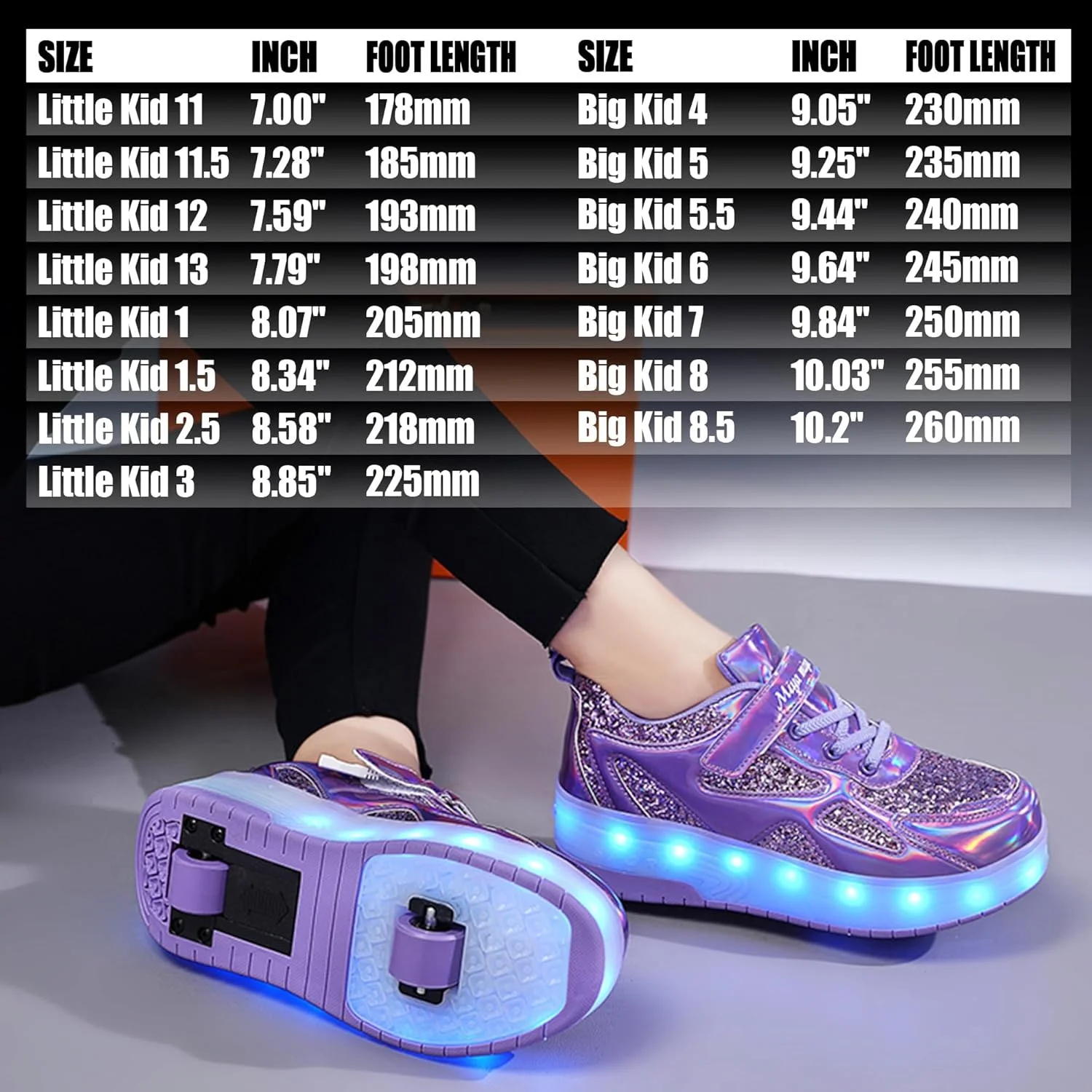 کفش اسکیت غلتکی LED Wooowyet برای کودکان پسران دختران، کفش های کتانی مد روز روشن با چرخ، کفش های چرخ دار قابل شارژ USB با چسب ولکرو کفش اسکیت غلتکی LED Wooowyet برای کودکان پسران دختران، کفش های کتانی مد روز روشن با چرخ، کفش های چرخ دار قابل شارژ USB با چسب ولکرو
