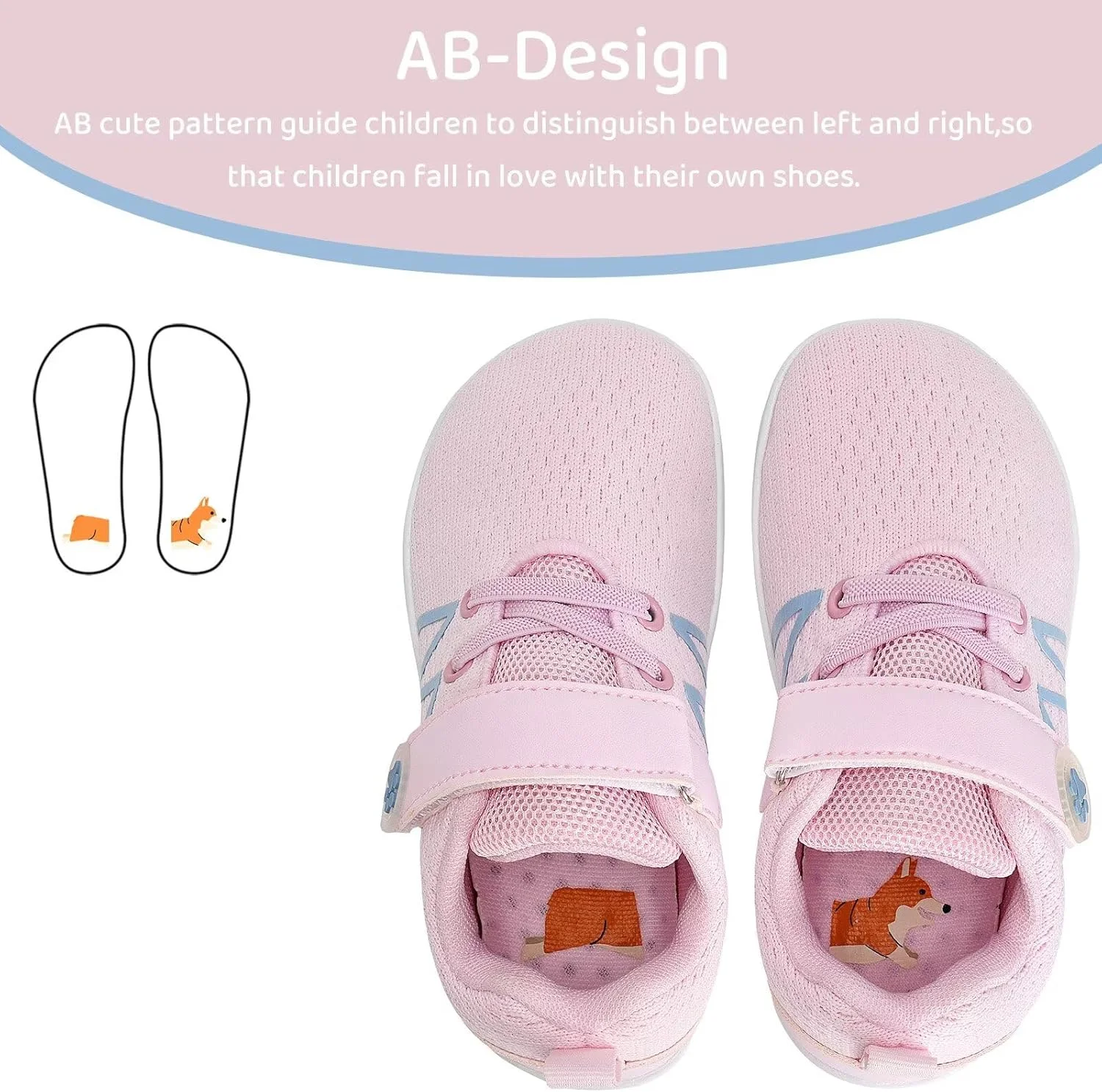 کفش های بارهفوت پهن مناسب کودکان نوپا و خردسال WateLves، کفش های کتانی مینیمالیستی پسرانه و دخترانه، تنفس پذیر، سبک وزن، مناسب برای راه رفتن، زیره بدون پاشنه