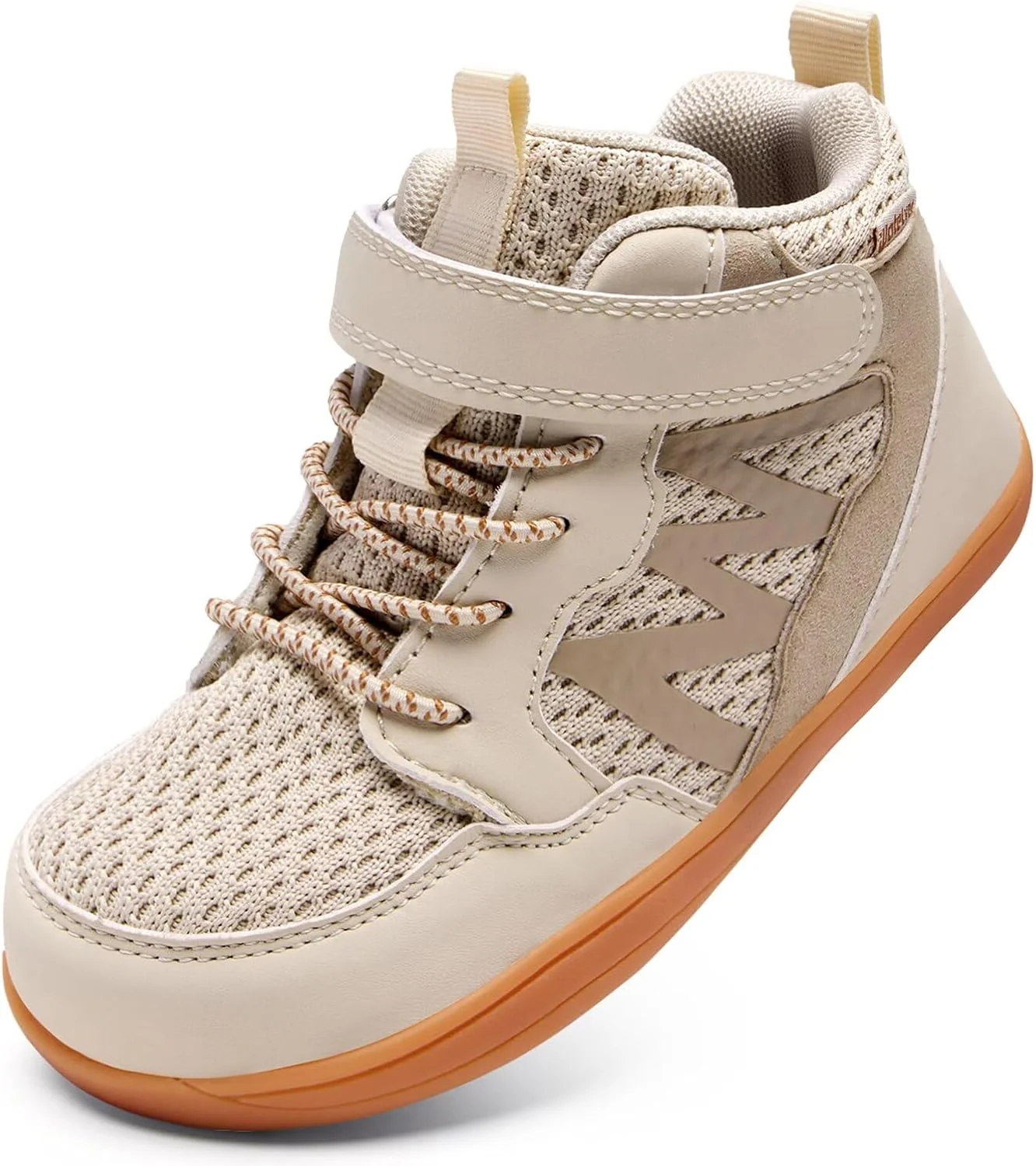 کفش کتانی پهن و تنفس پذیر کودکانه WateLves، مناسب دختران و پسران، ساق بلند با بند قابل تنظیم، مناسب پیاده روی، سبک وزن، ورزشی و بدون پاشنه