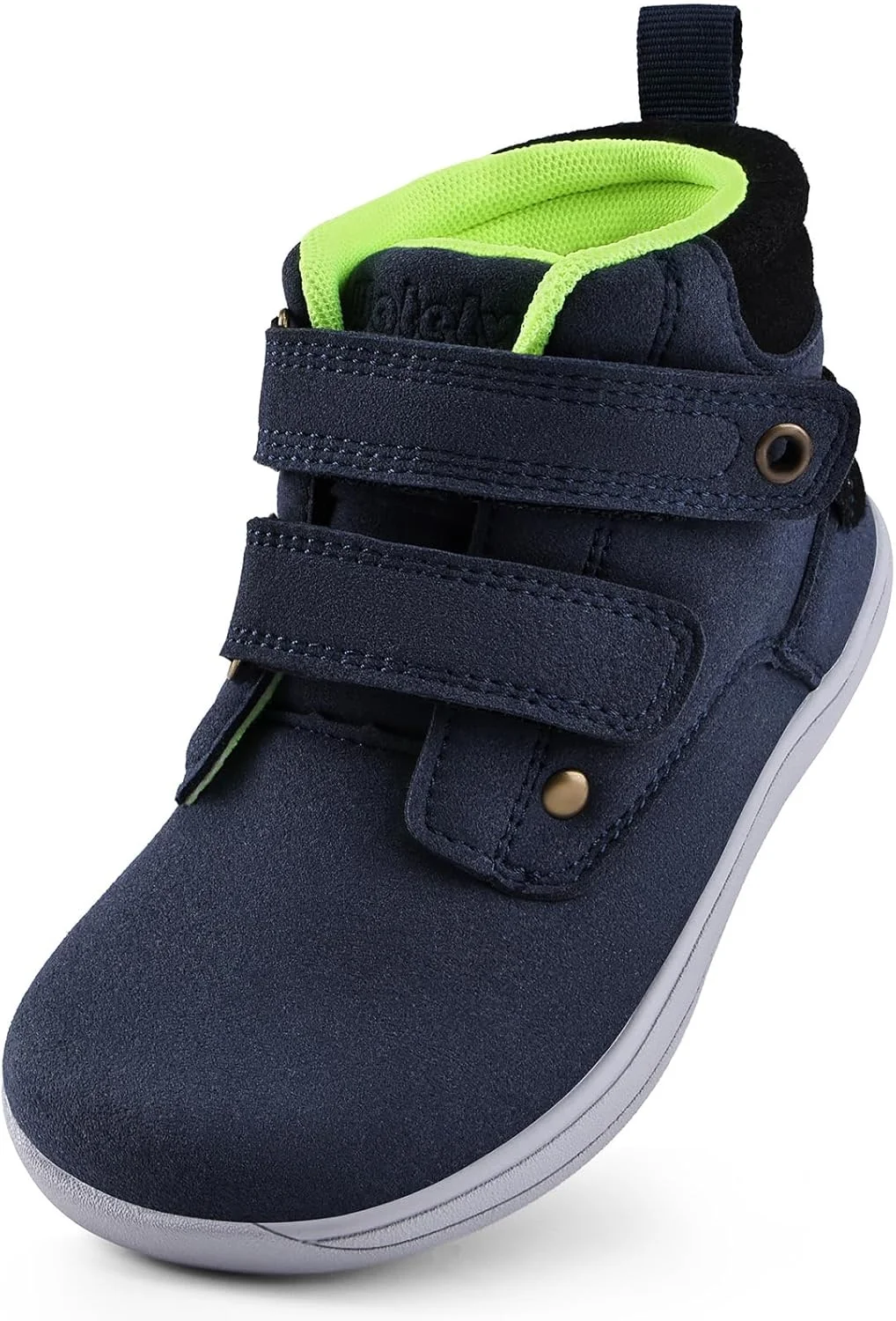 کفش های پهن پابرهنه کودکانه WateLves، کفش ورزشی ساق بلند دخترانه پسرانه با چسب ولکرو، کفش های پیاده روی سبک وزن و مد روز، قهوه ای، سایز 8 پهن کودکانه