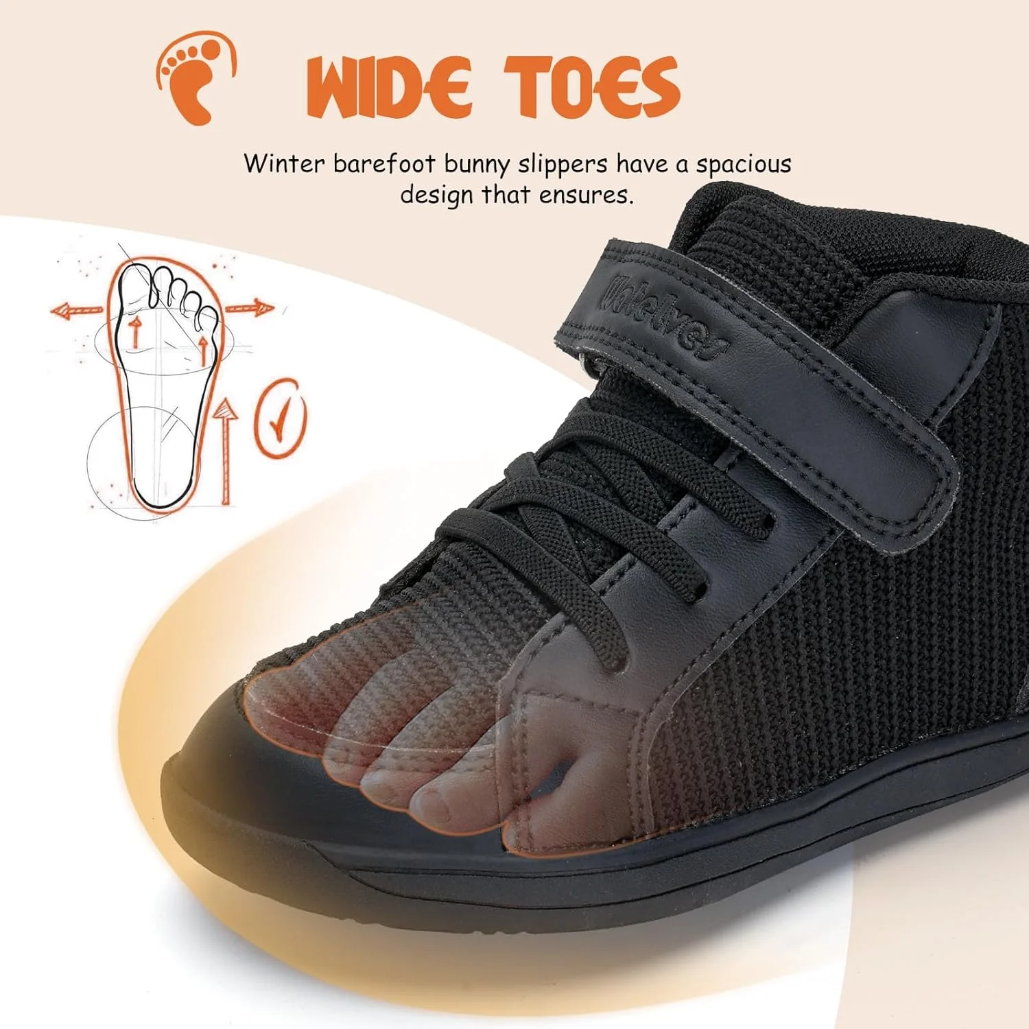 کفش های پهن و پابرهنه کودکانه WateLves، مناسب برای پسران و دختران، کفش های کتانی و بوت های ساق بلند مینیمالیستی زمستانی برای پیاده روی در داخل و خارج از منزل | پهن شدن طبیعی | تناسب انعطاف پذیر