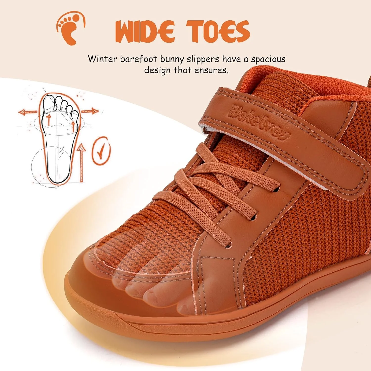 کفش های پهن و پابرهنه مناسب کودکان نوپا و خردسال WateLves، کفش های ورزشی و بوت های ساق بلند مینیمالیستی زمستانی پسرانه و دخترانه برای پیاده روی در داخل و خارج از منزل | پهن شدن طبیعی | تناسب انعطاف پذیر