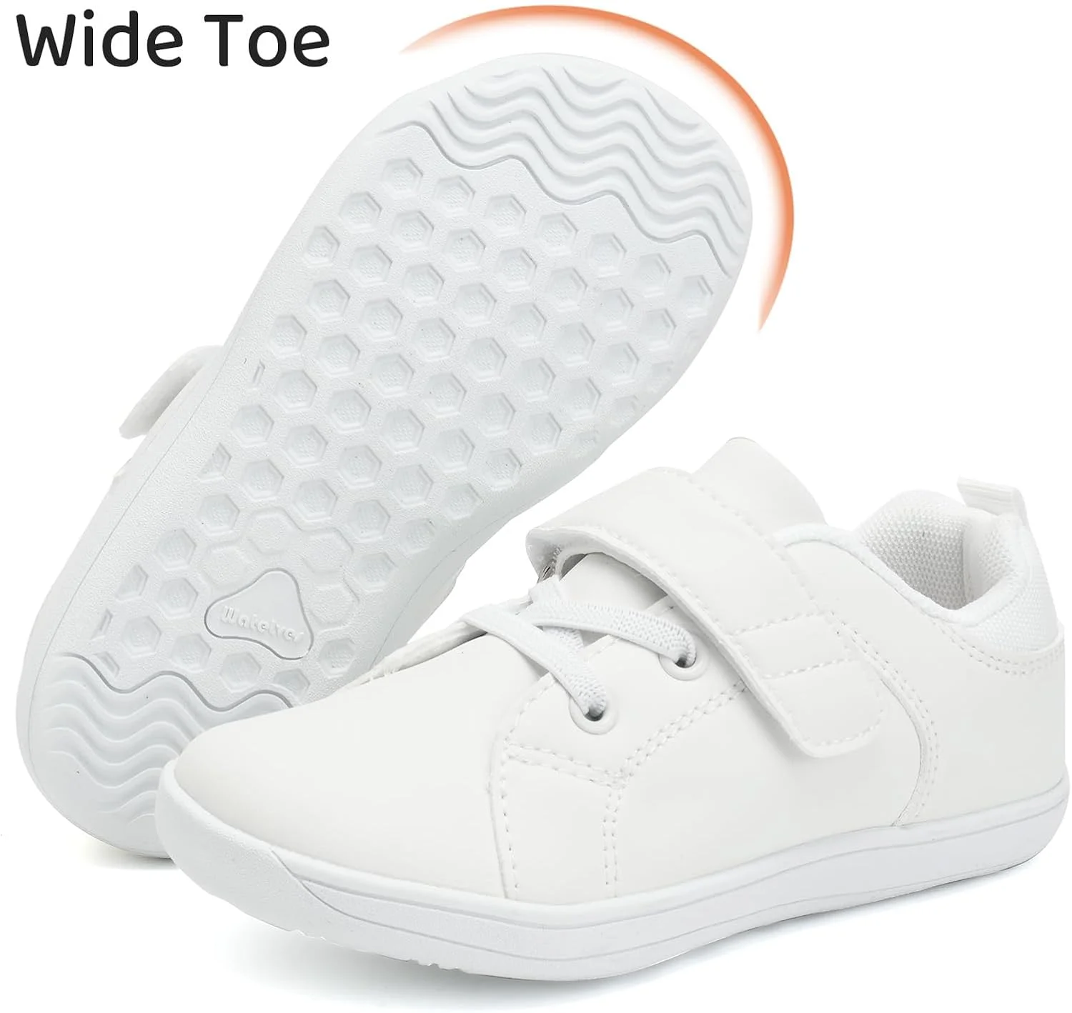 کفش های پیاده روی اولیه کودک نوپا WateLves، کفش های پهن پابرهنه، کفش های یونیفرم چرمی دخترانه پسرانه، کفش های کتانی مینیمالیستی سبک وزن و طبیعی