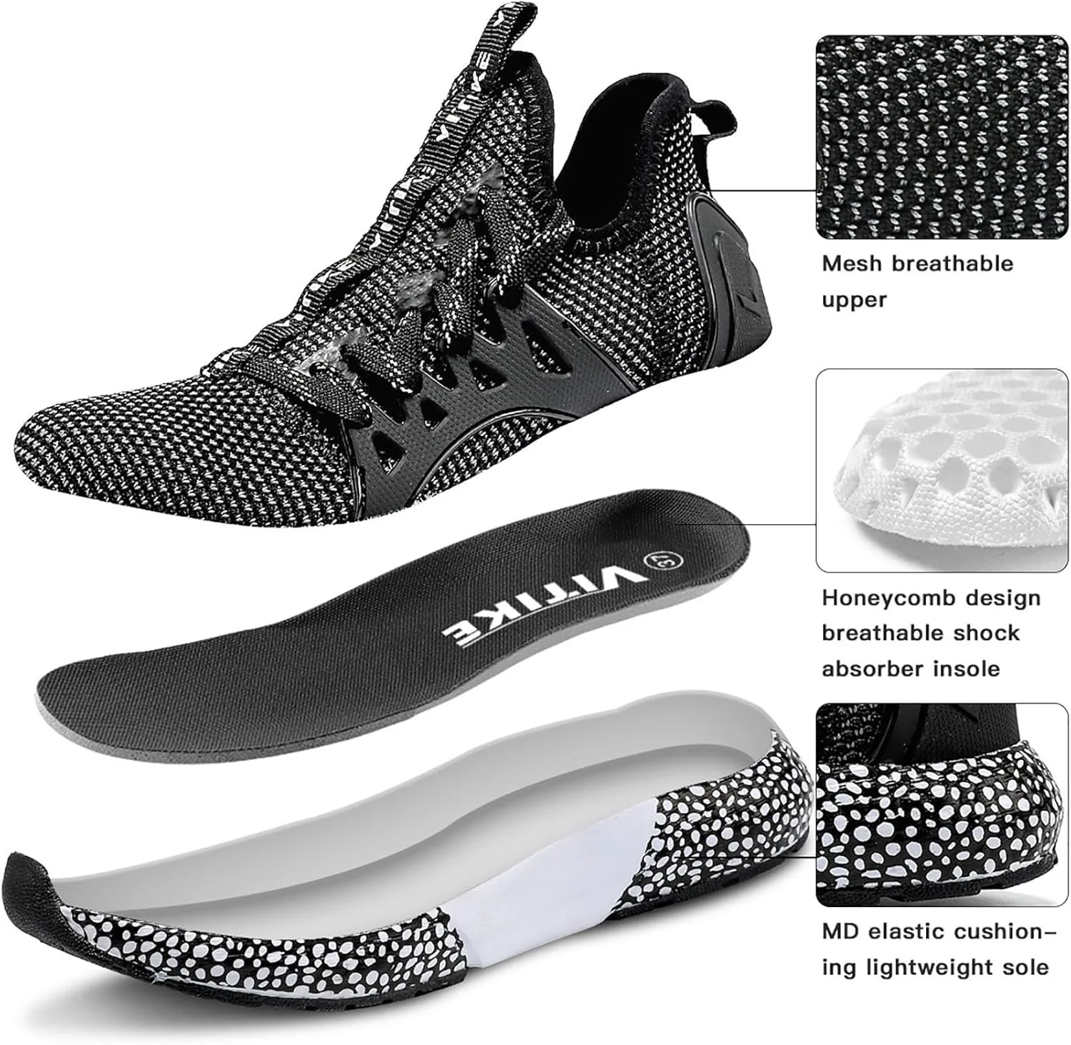 کفش ورزشی بچگانه VITIKE، کفش ورزشی پسرانه، کفش ورزشی، کفش داخل سالن دخترانه، کفش دویدن در فضای باز