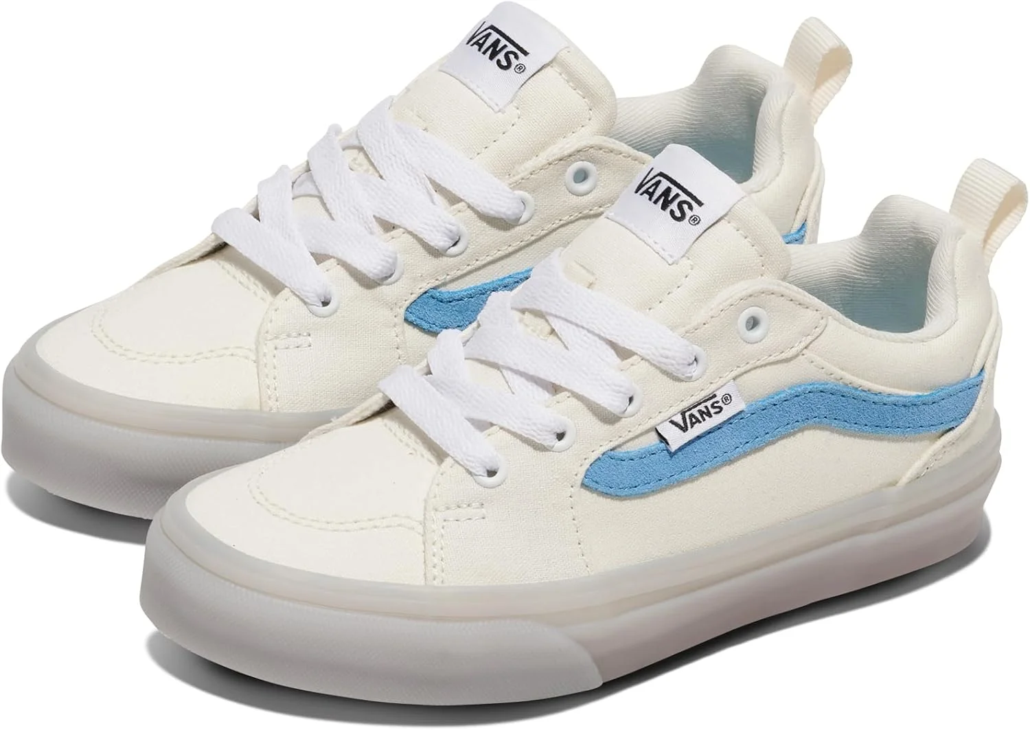 کفش کتانی پسرانه Vans Filmore Low-top، دیواره درخشان آبی Heritage، سایز 5 بچه بزرگ