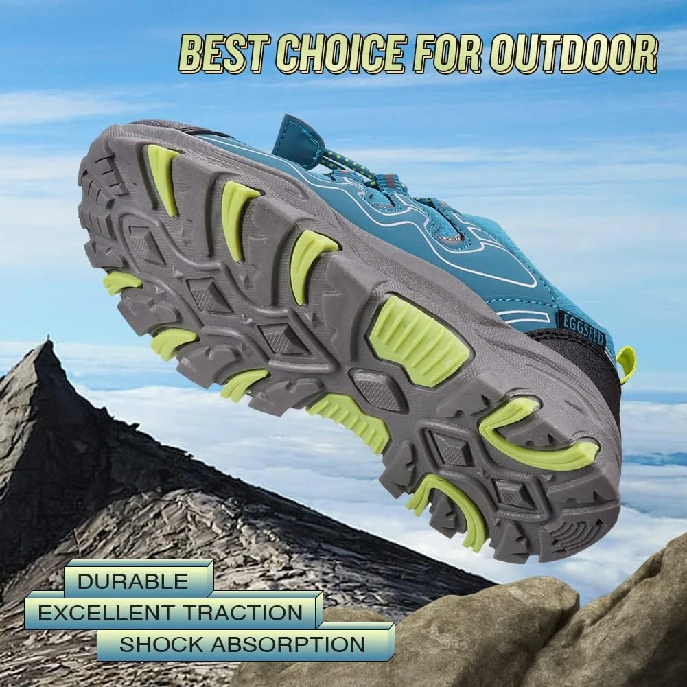 کفش پسرانه UOVO، کفش کتانی پسرانه، کفش تنیس پسرانه، کفش دویدن، کفش پیاده روی ضد آب، کفش ورزشی فضای باز بچگانه، ضد لغزش (پسران کوچک/بزرگ)