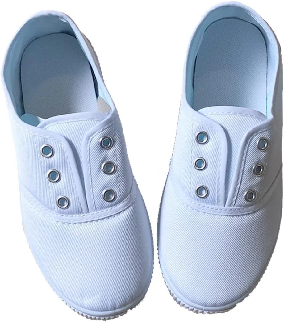 کفش‌های کتانی بنددار ورزشی بچگانه Unpafcxddyig، کفش‌های بوم سفید رنگ مناسب دویدن و تنیس