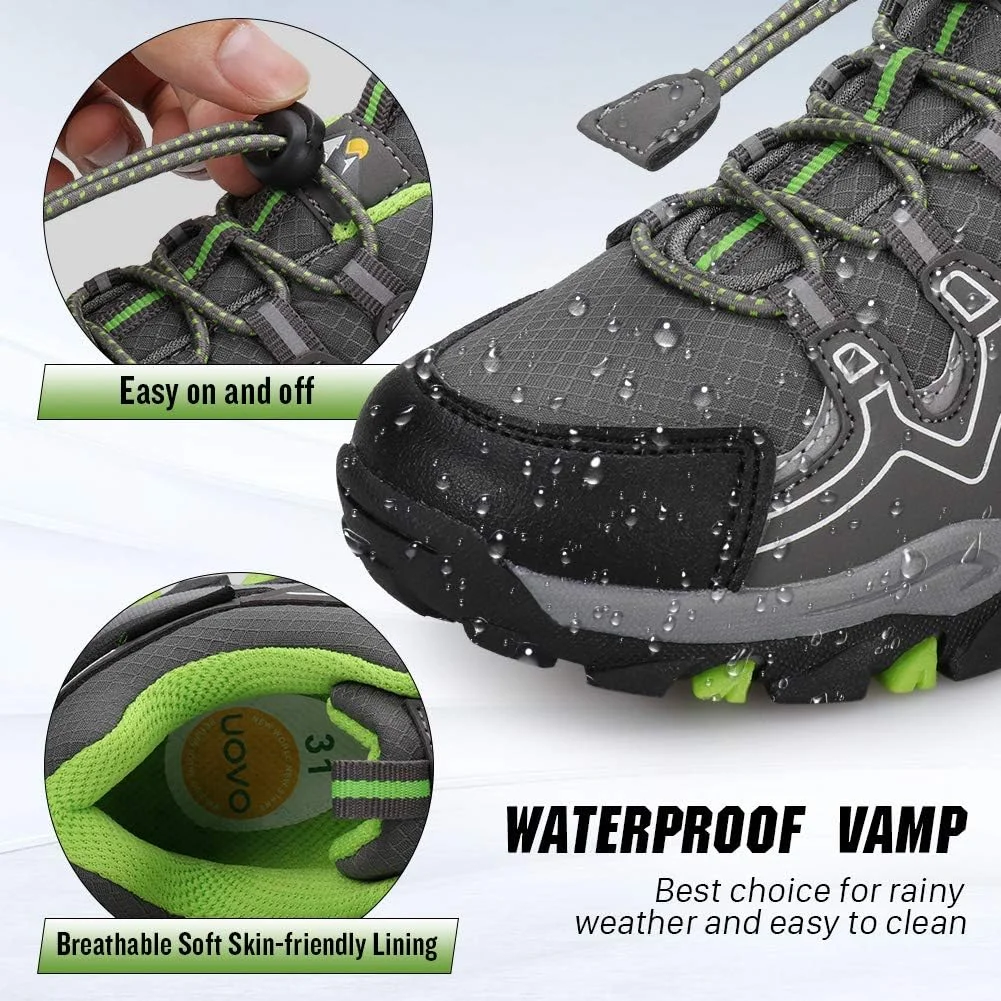 کفش پسرانه UOVO، کفش ورزشی پسرانه، کفش پیاده روی، تنیس، کفش دویدن، کفش ورزشی ضد آب و راحت برای فضای باز (پسران کوچک/بزرگ) کفش پسرانه UOVO، کفش ورزشی پسرانه، کفش پیاده روی، تنیس، کفش دویدن، کفش ورزشی ضد آب و راحت برای فضای باز (پسران کوچک/بزرگ)