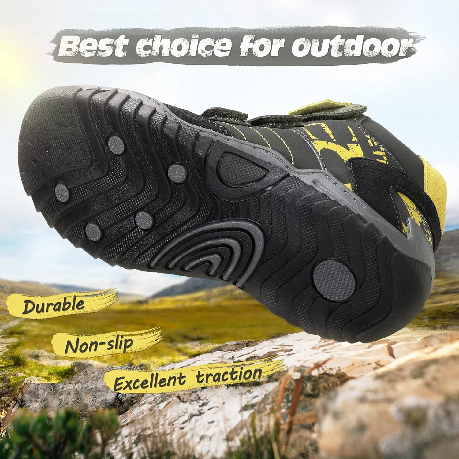 کفش های پسرانه UOVO ضد آب، بوت های بچه گانه ساق بلند، کفش های اسکیت برد، بوت های ورزشی کودکان سایز 11 بچه های کوچک تا 6.5 بچه های بزرگ