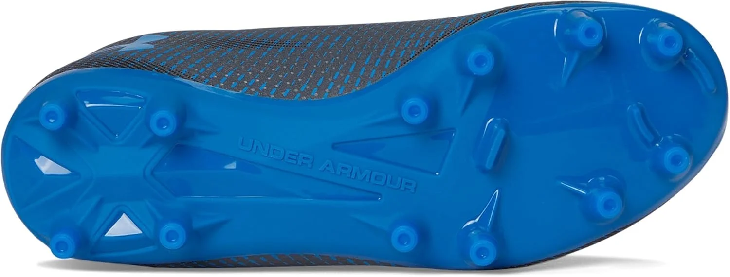 کفش فوتبال پسرانه آندر آرمور مدل Shadow Select 3 Jr Fg، (026) Castlerock/Black/Blue Atlantis، سایز 5 بچه بزرگ