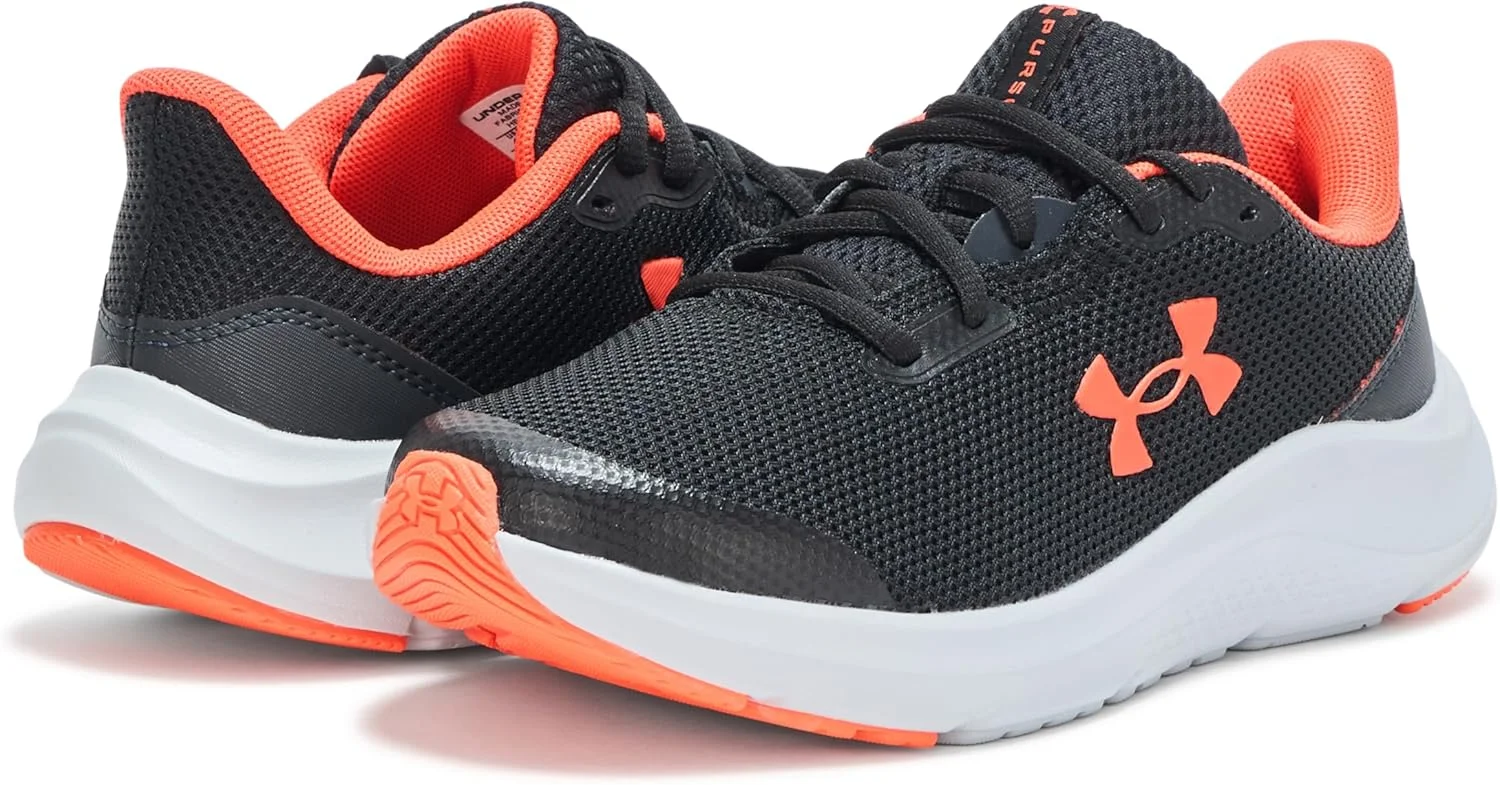کفش دویدن پسرانه آندر آرمور مدل UA Pursuit 4 مناسب مدرسه مشکی/آنتراسیت/قرمز Ares سایز 38.5