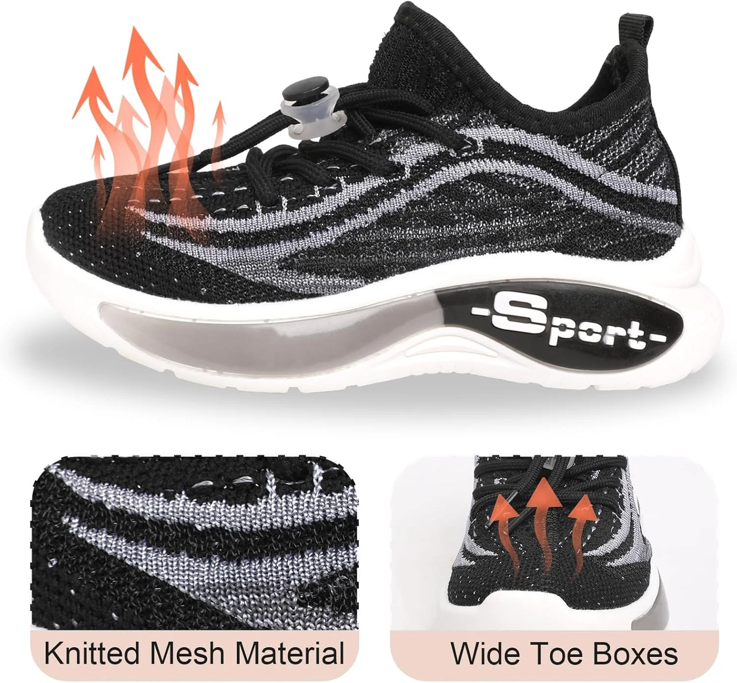 کفشهای ورزشی پسرانه و دخترانه Szsppinnshp، کفشهای سبک وزن ورزشی، مناسب دویدن، پیادهروی، کفشهای تنیس بنددار و قابل تنفس برای کودکان نوپا/کودکان کوچک/کودکان بزرگ کفشهای ورزشی پسرانه و دخترانه Szsppinnshp، کفشهای سبک وزن ورزشی، مناسب دویدن، پیادهروی، کفشهای تنیس بنددار و قابل تنفس برای کودکان نوپا/کودکان کوچک/کودکان بزرگ