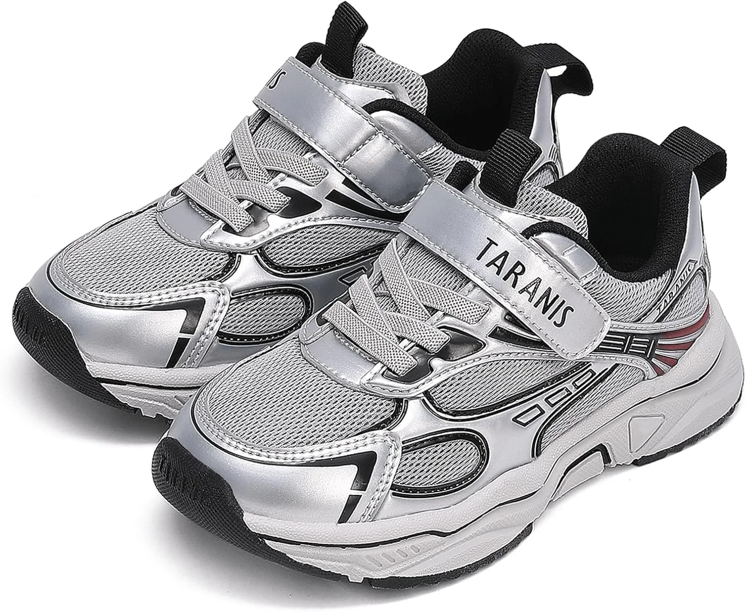 کفش های تارانیس مخصوص کودکان دخترانه و پسرانه، کفش ورزشی بچه گانه، کفش تنیس لغزنده و راحت، نقره ای، سایز 13 کودک کفش های تارانیس مخصوص کودکان دخترانه و پسرانه، کفش ورزشی بچه گانه، کفش تنیس لغزنده و راحت، نقره ای، سایز 13 کودک