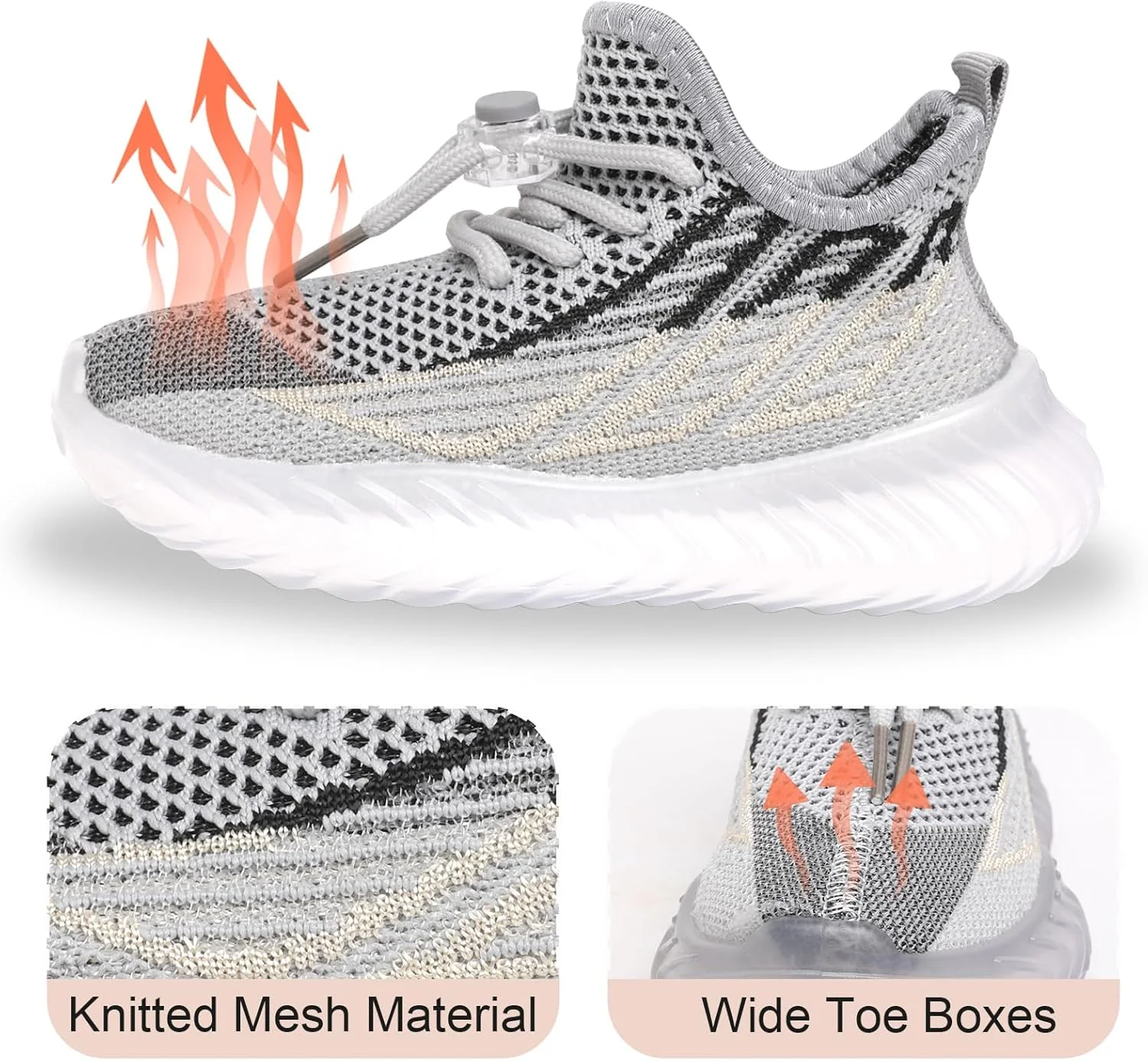 کفشهای ورزشی پسرانه و دخترانه Szsppinnshp، کفشهای سبک وزن بچهگانه، کفشهای ورزشی دویدن و پیادهروی لغزنده، کفشهای تنیس بنددار و تنفسی برای کودکان نوپا/کودکان کوچک/کودکان بزرگ کفشهای ورزشی پسرانه و دخترانه Szsppinnshp، کفشهای سبک وزن بچهگانه، کفشهای ورزشی دویدن و پیادهروی لغزنده، کفشهای تنیس بنددار و تنفسی برای کودکان نوپا/کودکان کوچک/کودکان بزرگ