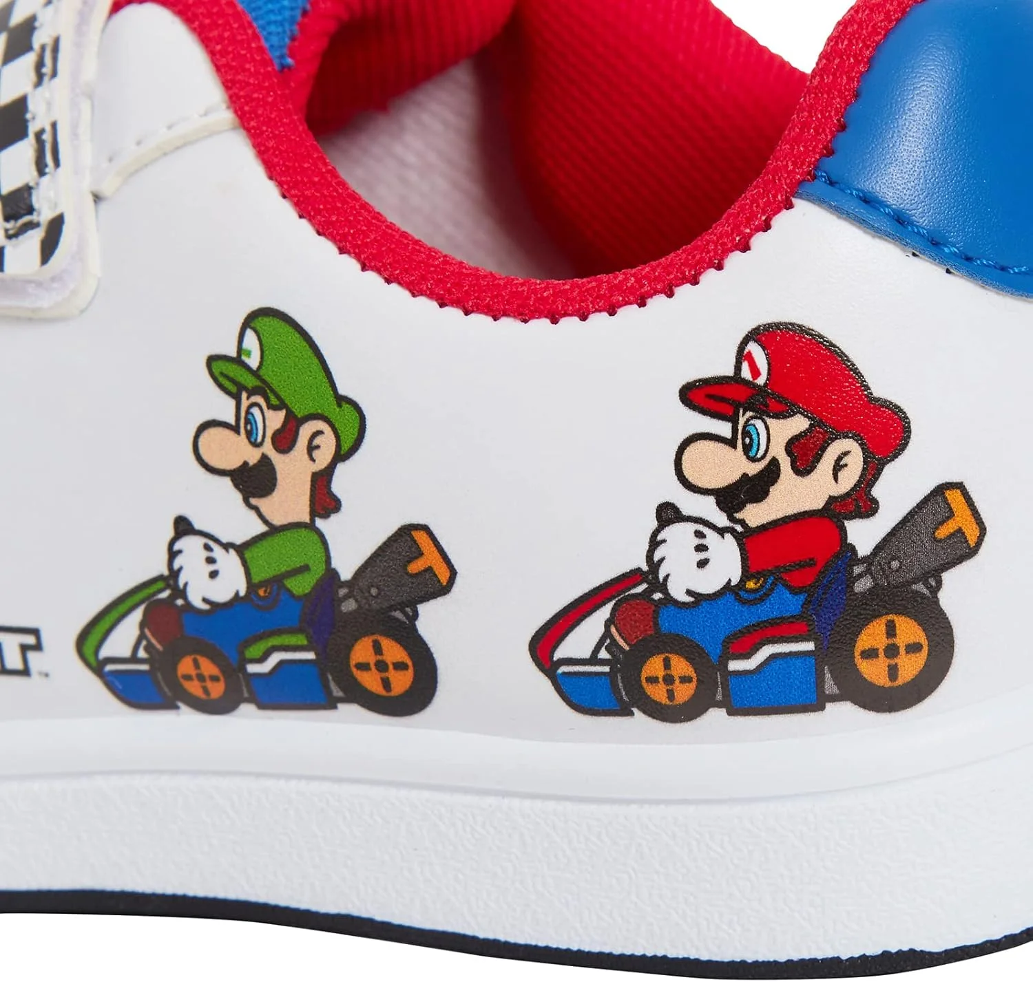 کفش ورزشی پسرانه سوپر ماریو برادرز، کفش های اسکیت غیر رسمی ماریو کارت، سفید، سایز 1 انگلستان