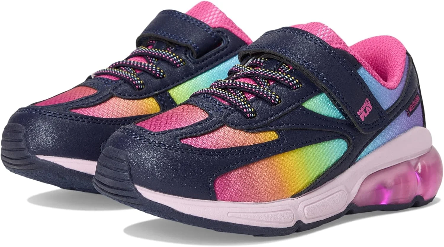 کفش کتانی چراغ دار فانتوم استراید رایت یونی‌سکس بچگانه M2p، رنگین کمان، سایز 1.5 Little Kid