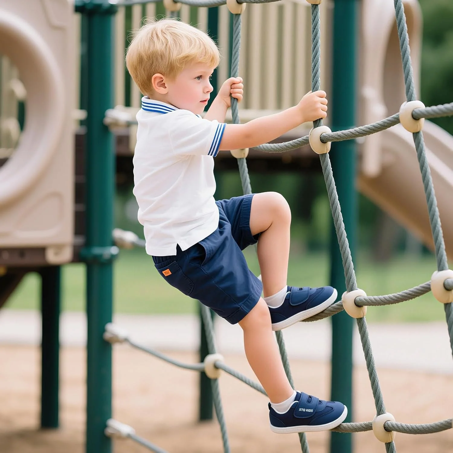 کفش‌های پنجه پهن STQ KIDS برای کودکان نوپا، کفش‌های برهنه با زیره صاف برای پسران و دختران، کفش‌های کتانی ضد لغزش برای کودکان کوچک برای اولین قدم‌ها