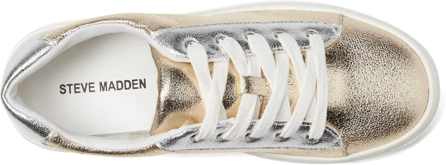 کفش دخترانه استیو مادن مدل Studio Sneaker، طلایی چند رنگ، سایز 5 کودک بزرگ