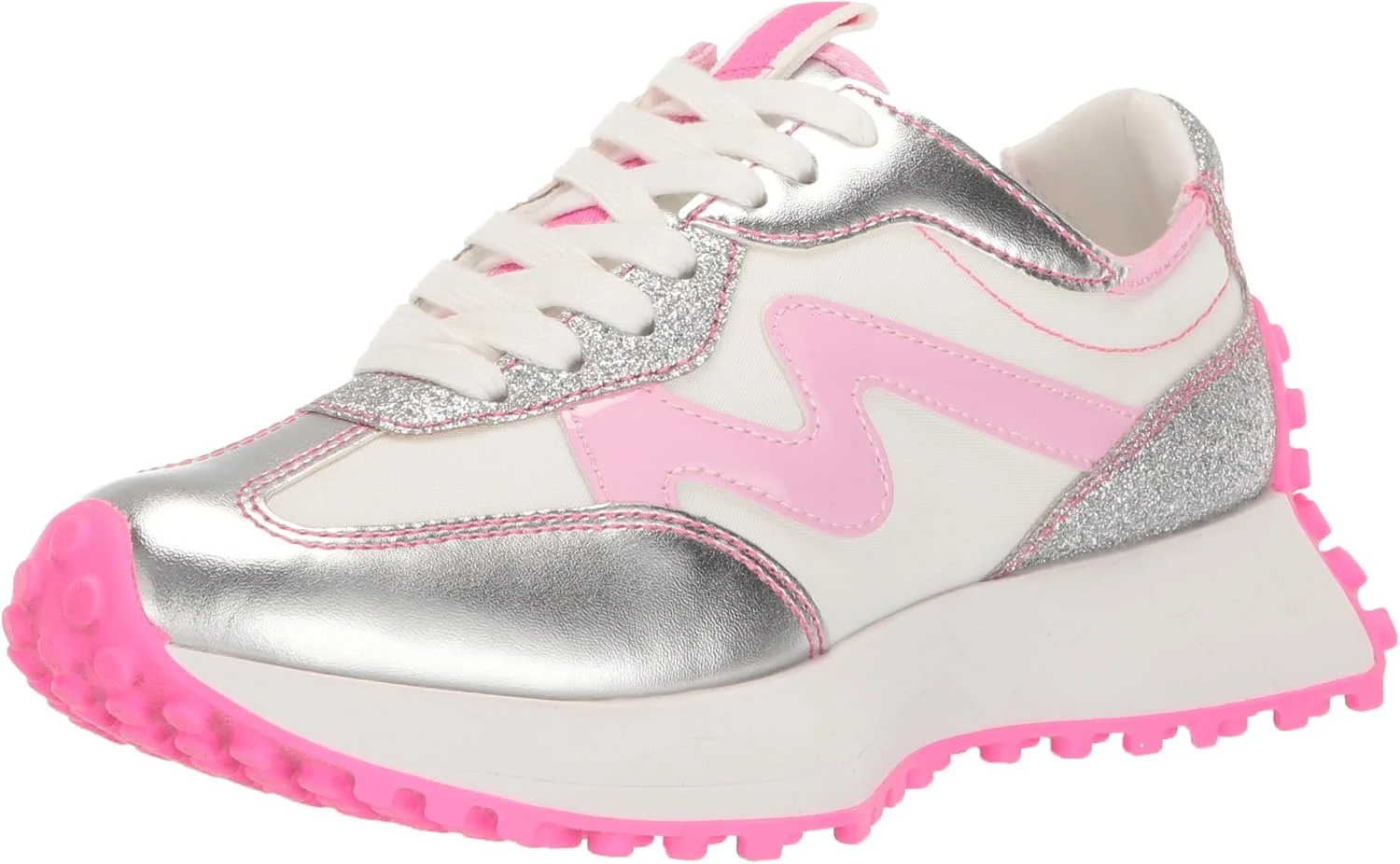 کفش کتانی دخترانه استیو مادن مدل Campo، صورتی چند رنگ، سایز 4 بچه بزرگ