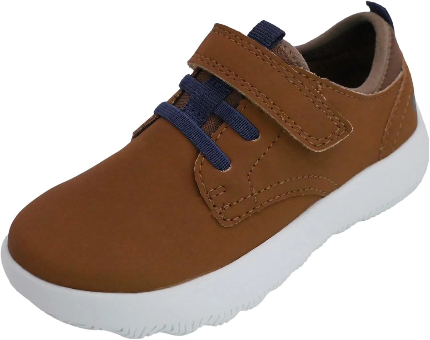 کفش قایقی بچه گانه اسپری مدل Coastal Break Junior Skiff - کفش های کتانی چرمی PU با بند چسبی و ساق کوتاه برای پسران و دختران، کفش های غیر رسمی سبک وزن بچه گانه با زیره بدون علامت