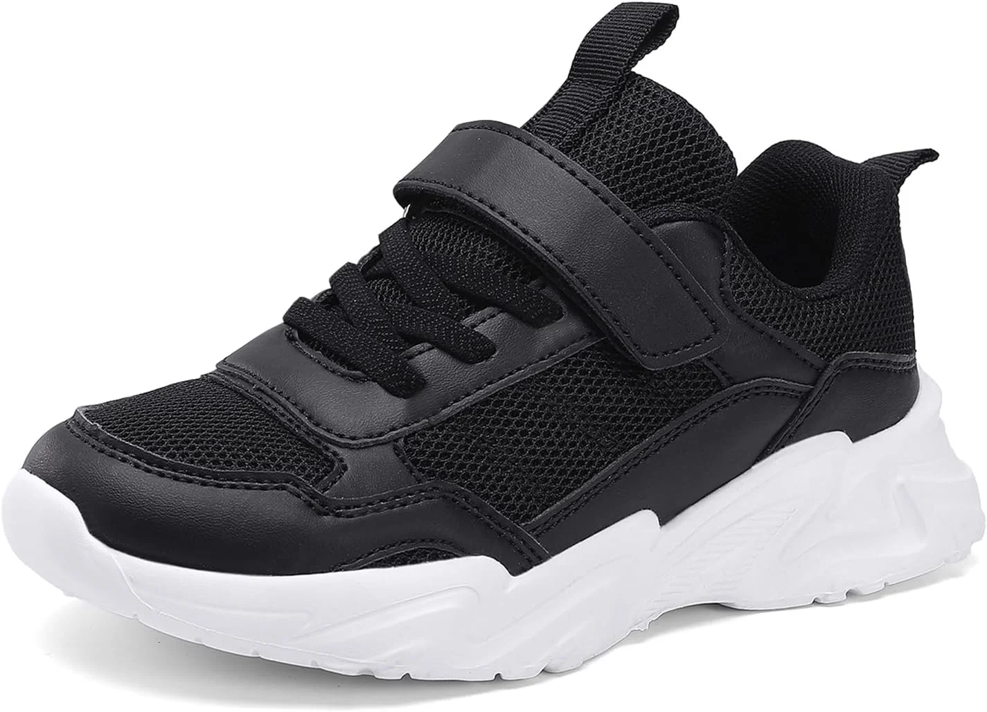 کفش تنیس مشکی بچگانه اسپرت تنفسی برای پسران دخترانه، کفش های دویدن سبک وزن بچه گانه/کودک نوپا/بچه بزرگ، کفش های ورزشی