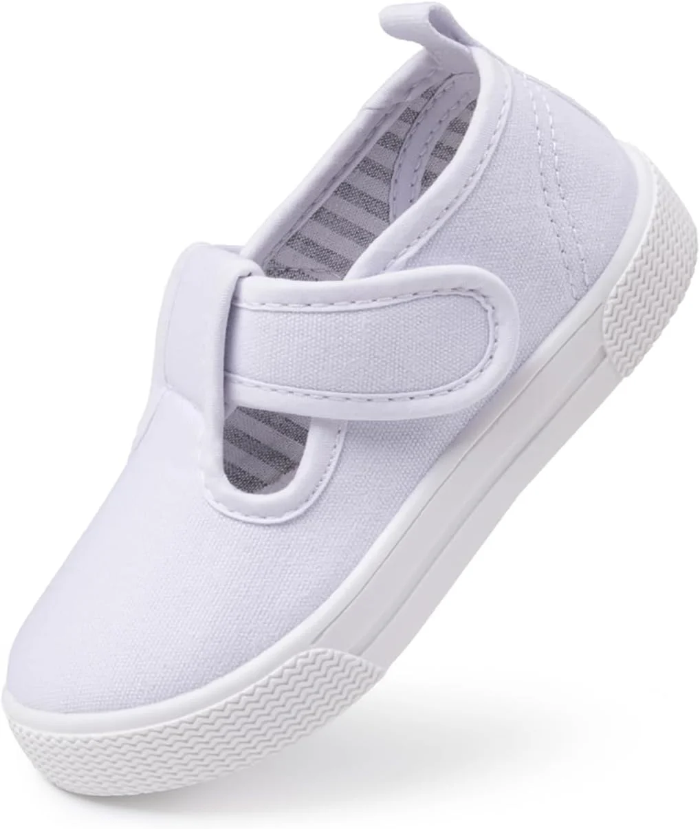 کفش‌های کتانی بوم پسرانه و دخترانه Sonsage، زیره نرم، کفش‌های بند T، سبک وزن، راحت، تخت‌های کلاسیک، کفش ضد لغزش برای کودکان کوچک