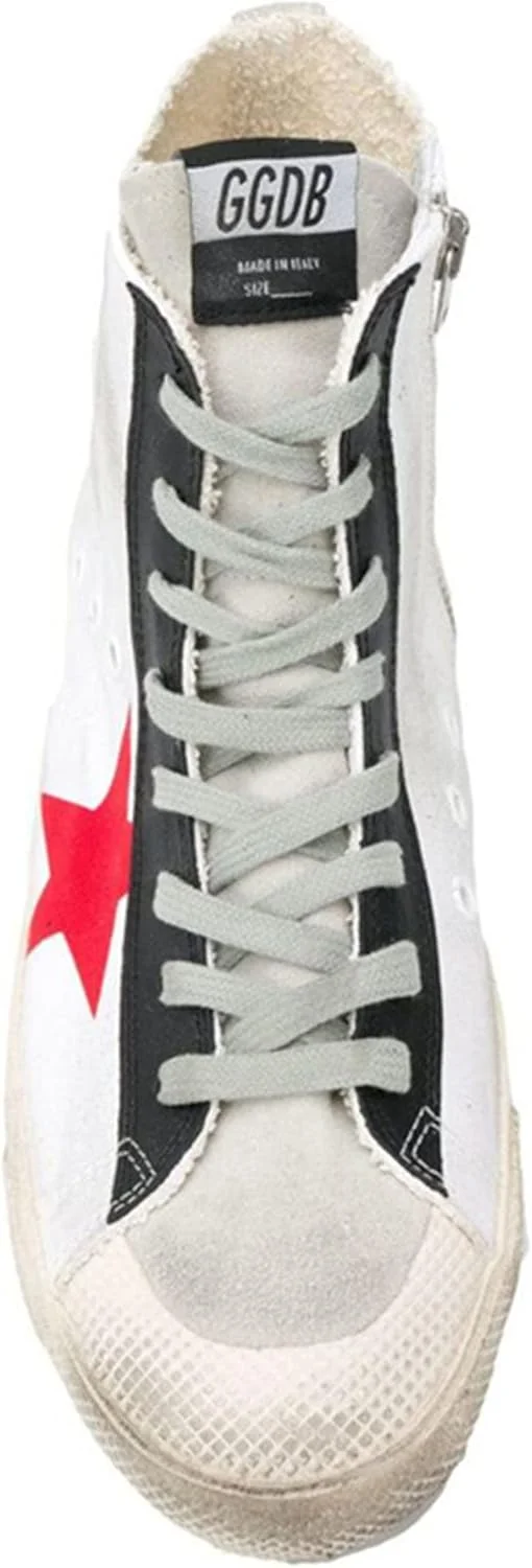 کفش‌های کتانی ساق بلند دخترانه گلدن گوس، کفش‌های ورزشی غیررسمی و مد روز مناسب فضای باز، تنفس‌پذیر و ضد لغزش