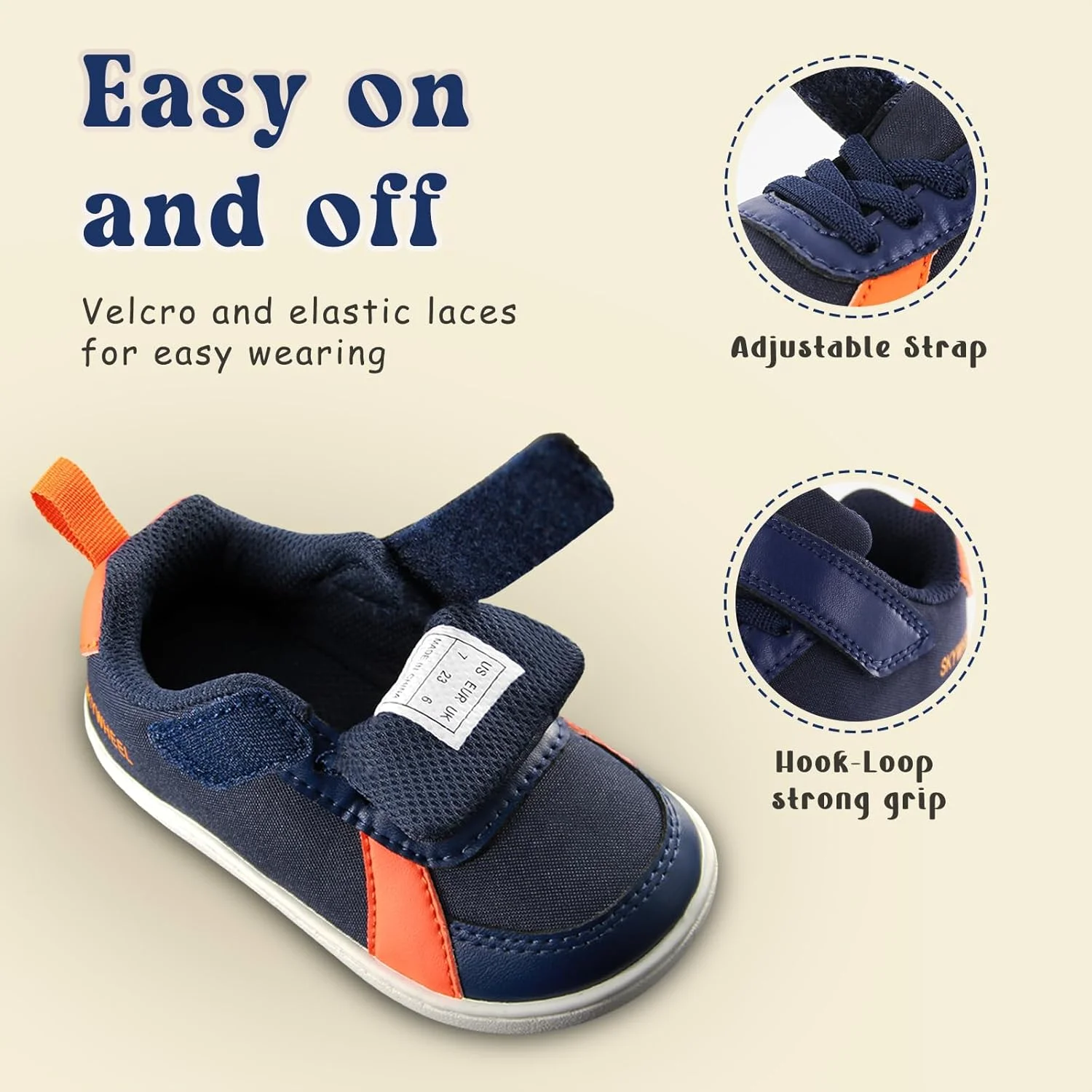 کفش های پابرهنه با پنجه پهن SKYWHEEL برای کودکان نوپا، کفش های کتانی پسرانه، کفش های تنیس بچه گانه، راحت، سبک وزن، زیرو دراپ، مناسب برای بازی در داخل و خارج از خانه